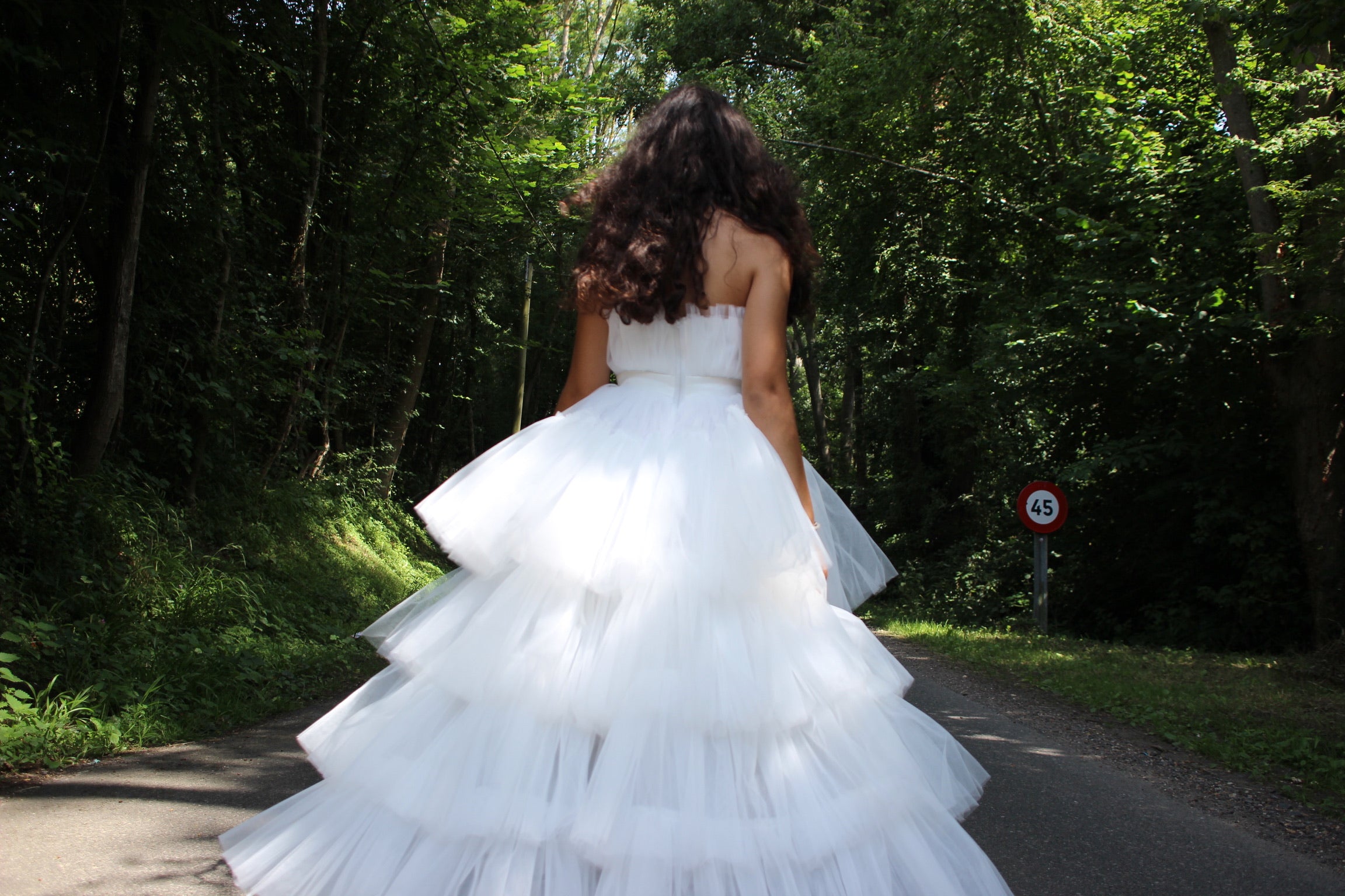 Robe bustier en tulle avec ou sans traîne ALBANE (à partir 10 ans)